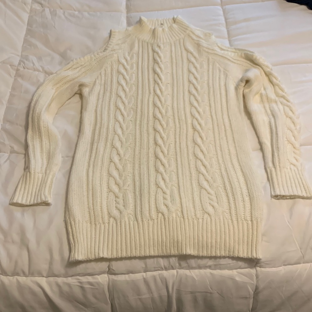 Cream white sweater dress maternity